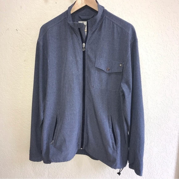 Linksoul Tempus Fugit Full Zip Windbreaker Golf Jacket Mens Medium EUC - Picture 1 of 8